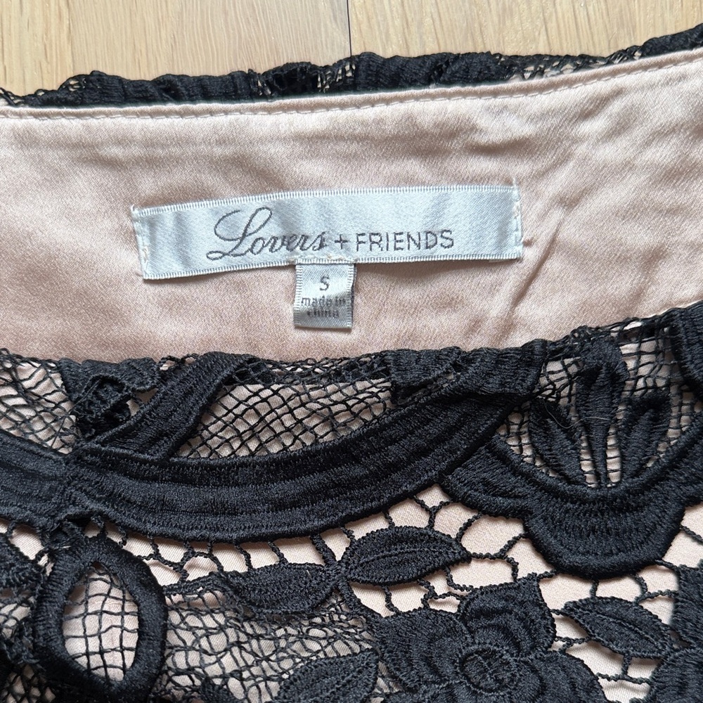 Lovers + Friends Black Lace Mini Skirt - Picture 2 of 6